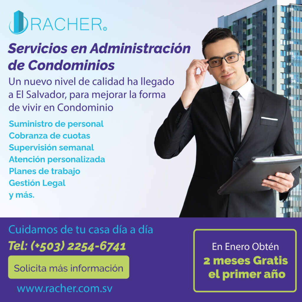 RACHER administración de condominios en el Salvador